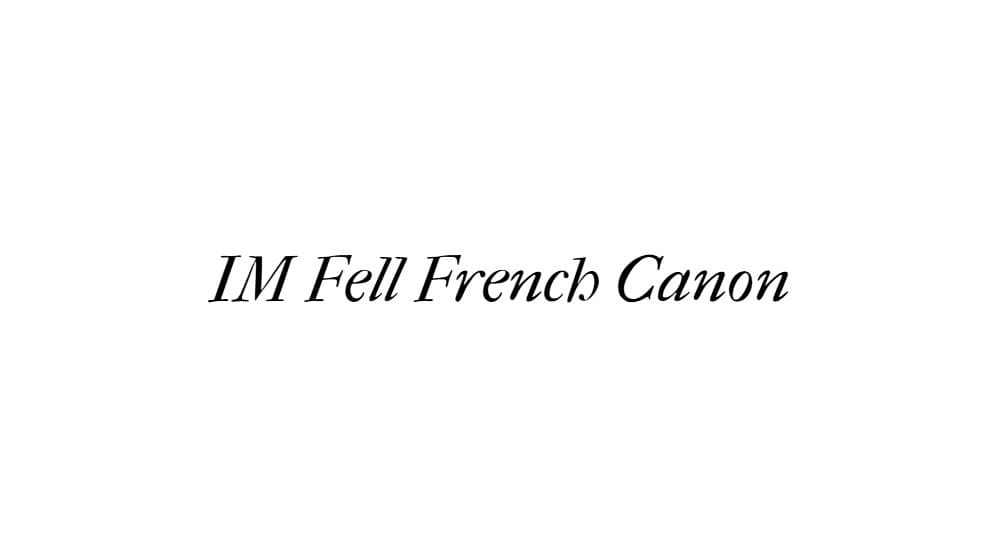 IM Fell French Canon — preview 1