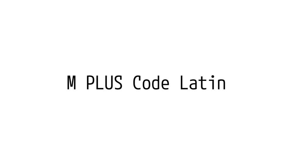 M PLUS Code Latin — preview 1