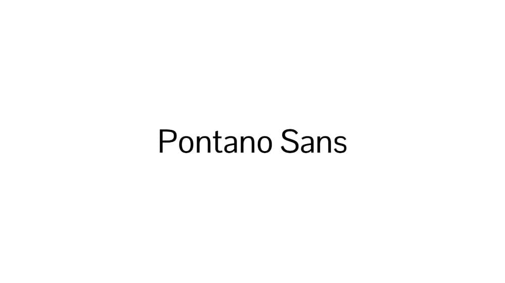 Pontano Sans — preview 1