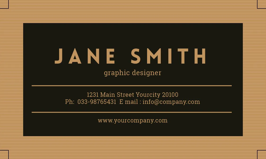 Elegant Gold Foil Business Card Template (Front Presentation) — preview 1