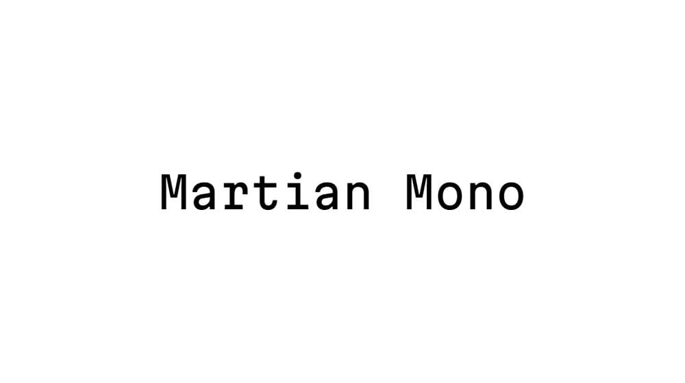Martian Mono — preview 1