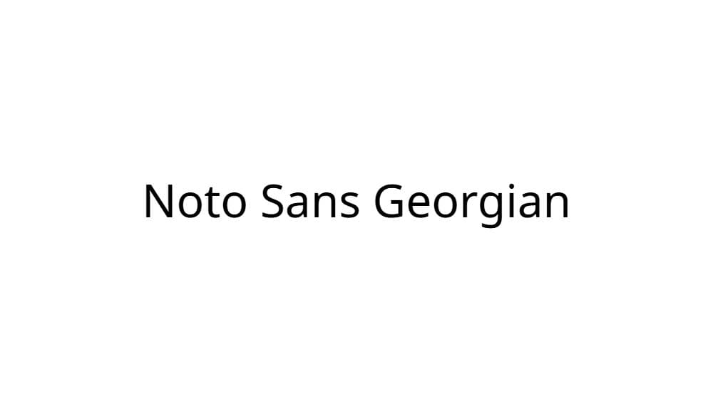 Noto Sans Georgian — preview 1