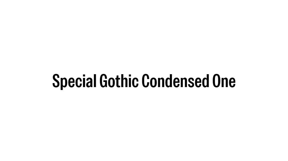 Special Gothic Condensed One — preview 1