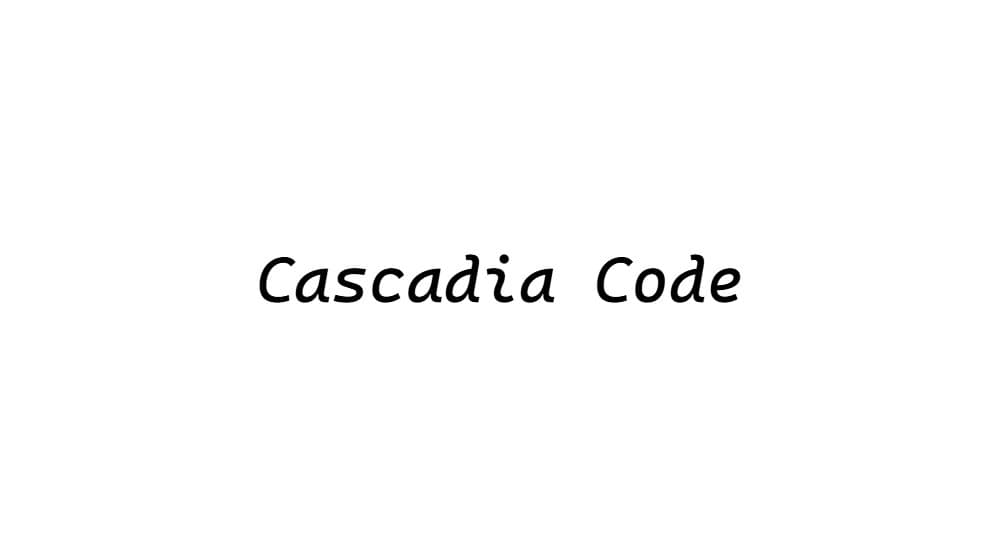 Cascadia Code — preview 1