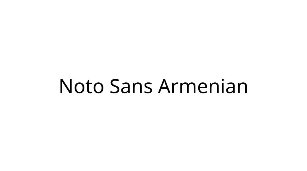 Noto Sans Armenian — preview 1