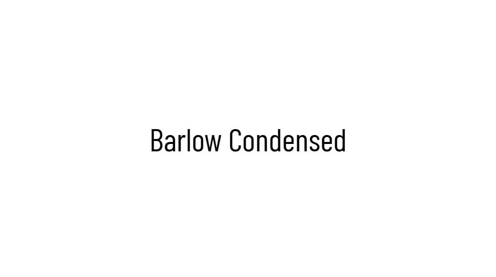 Barlow Condensed — preview 1