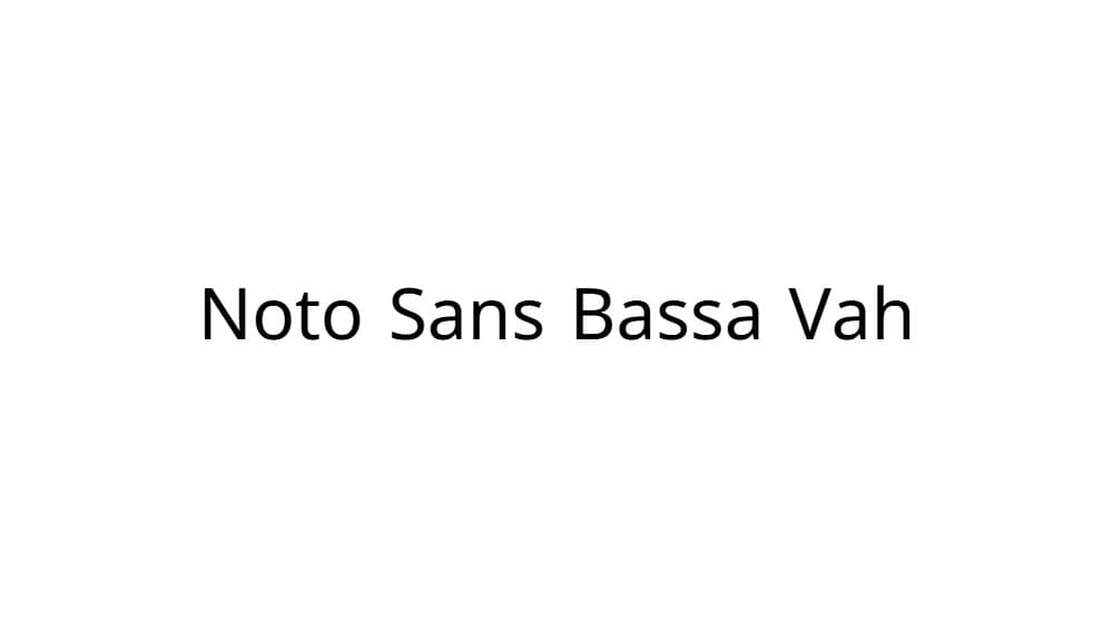 Noto Sans Bassa Vah — preview 1