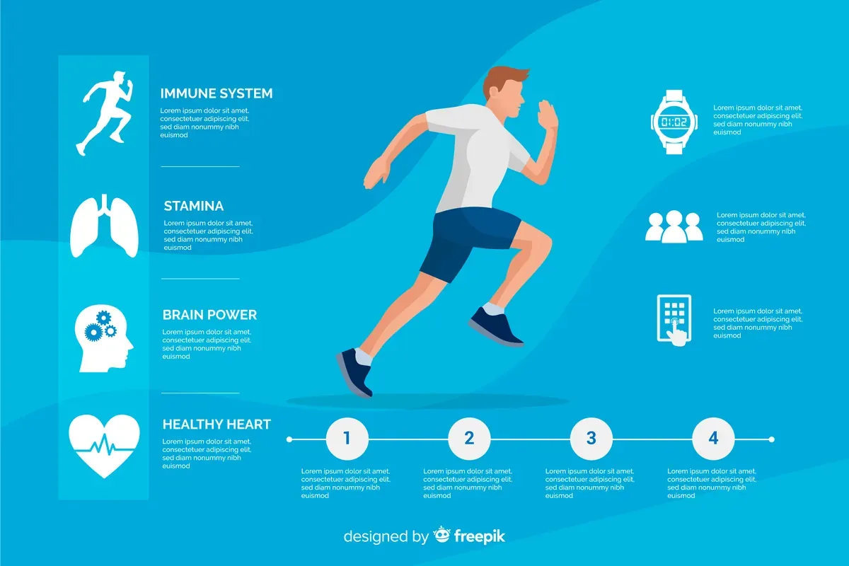 Health Flat Infographic — preview 1