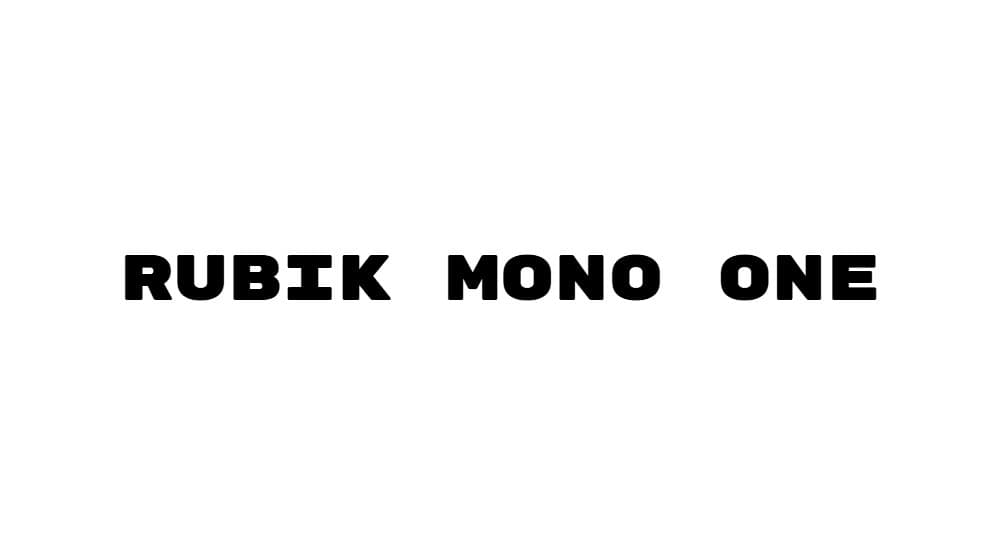 Rubik Mono One — preview 1