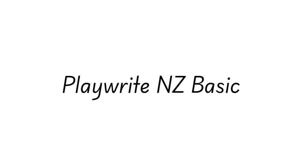 Playwrite NZ Basic — preview 1