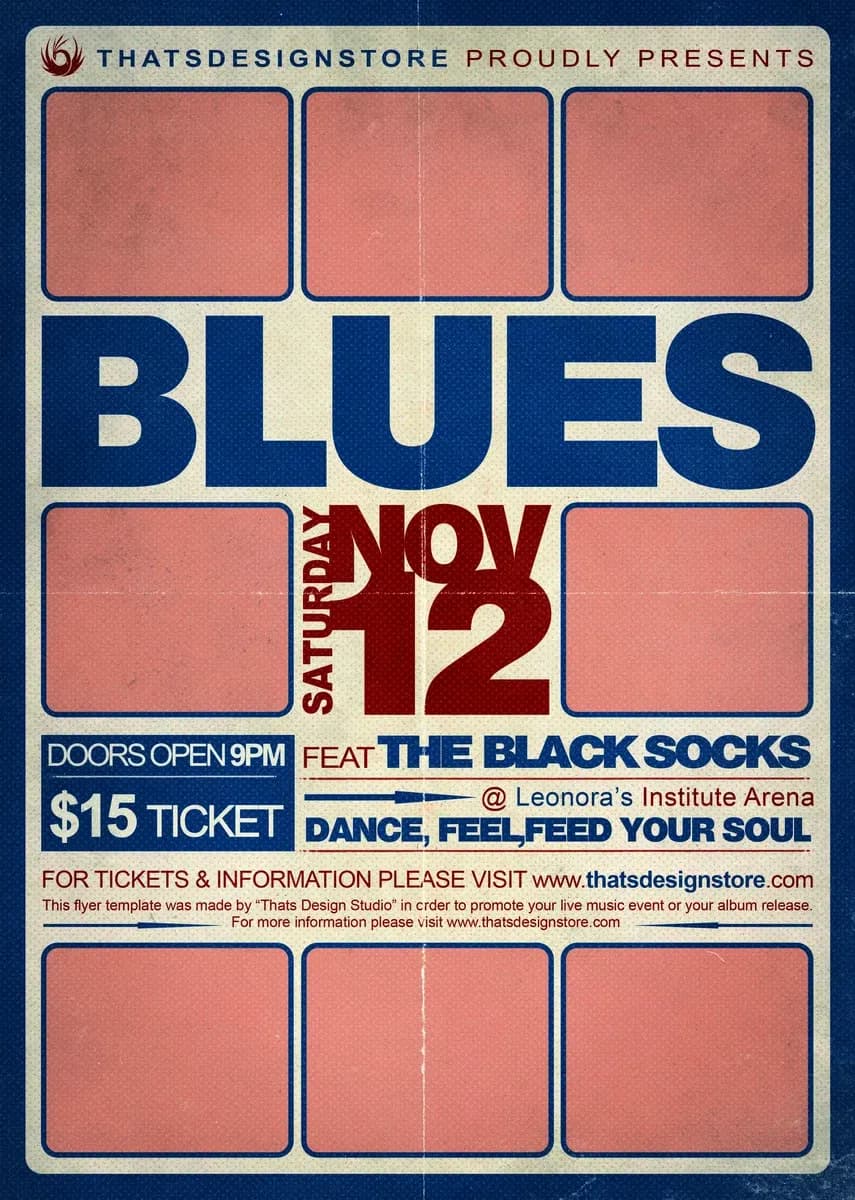 Blues Festival Flyer Template — preview 1