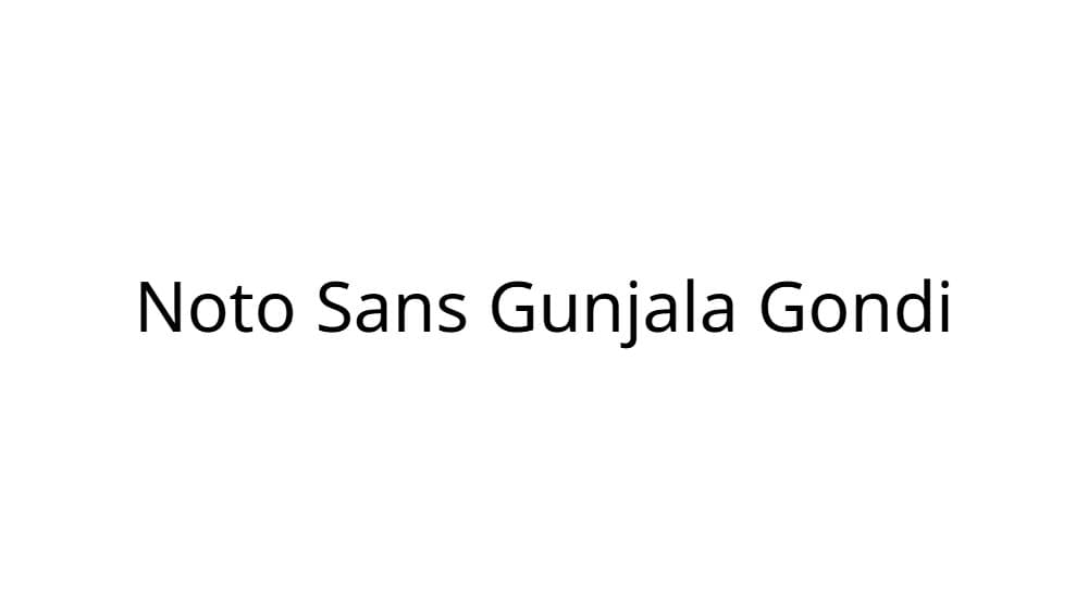 Noto Sans Gunjala Gondi — preview 1