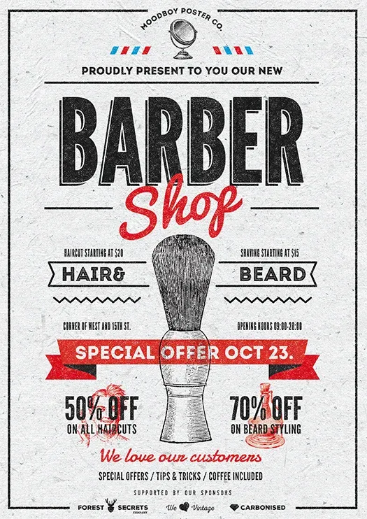 Barber Shop Flyer Poster — preview 1