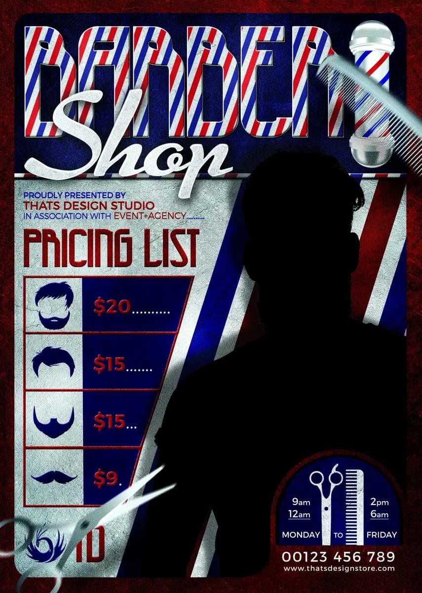 Barber Shop Flyer Template — preview 1