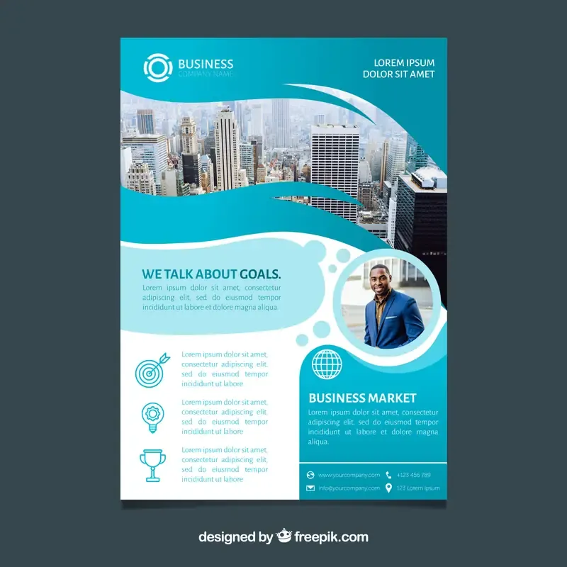 Business Brochure In A5 Size With Flat Style — preview 1