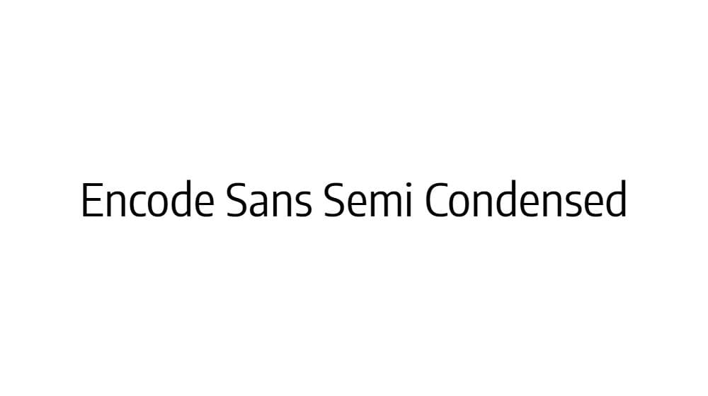 Encode Sans Semi Condensed — preview 1