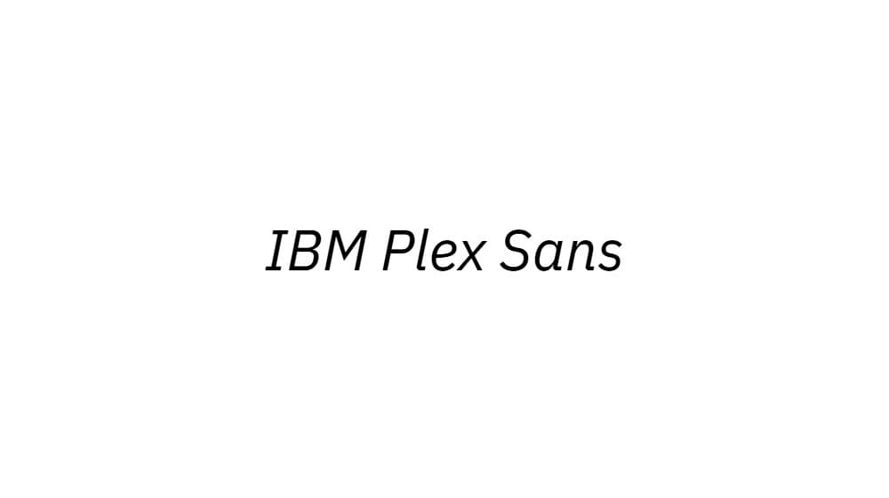 IBM Plex Sans — preview 1