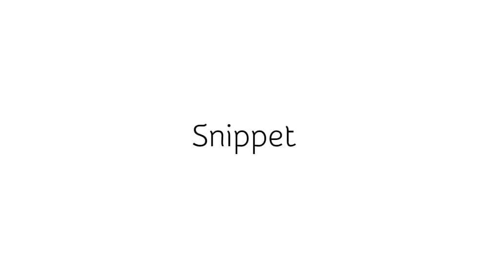 Snippet — preview 1