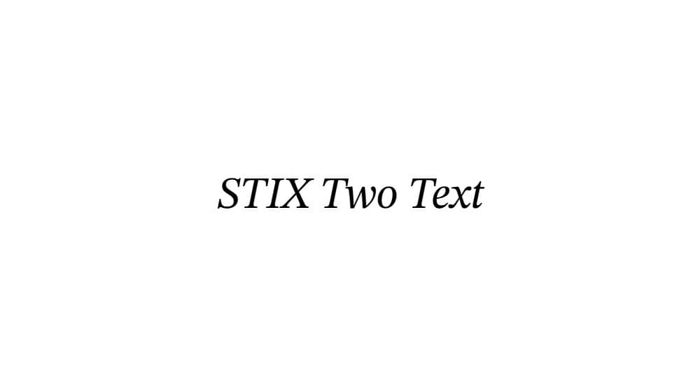 STIX Two Text — preview 1