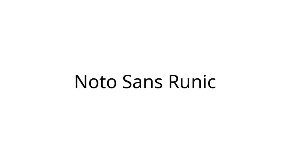 Noto Sans Runic — preview 1
