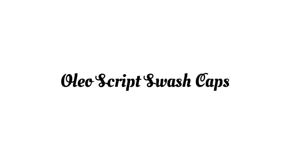 Oleo Script Swash Caps — preview 1