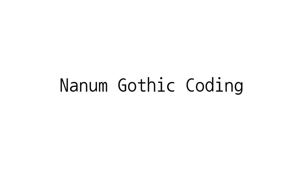 Nanum Gothic Coding — preview 1