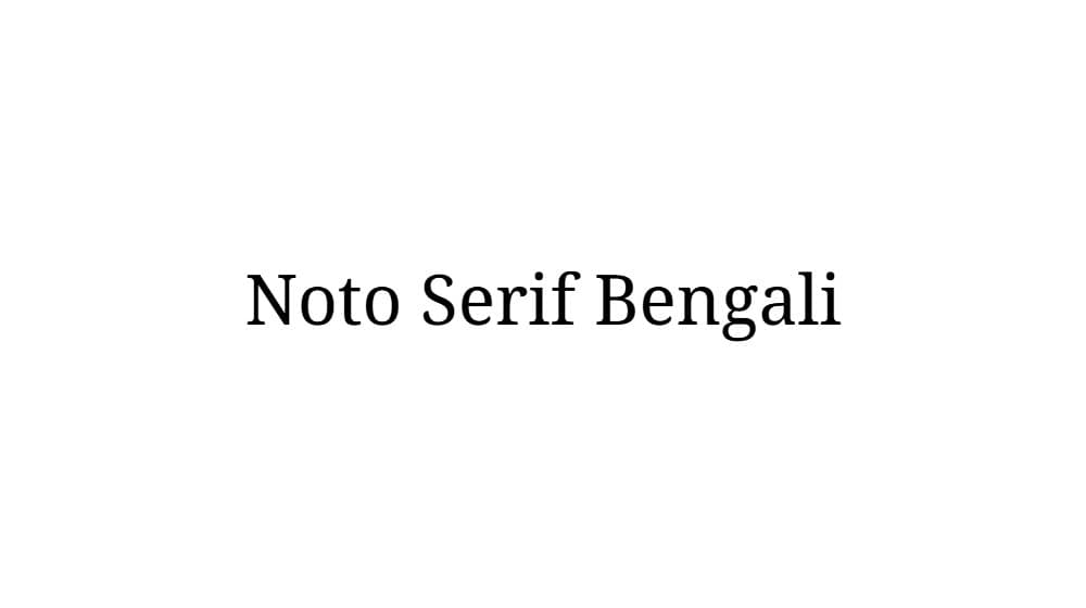 Noto Serif Bengali — preview 1