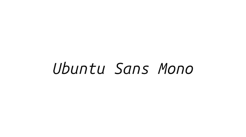 Ubuntu Sans Mono — preview 1