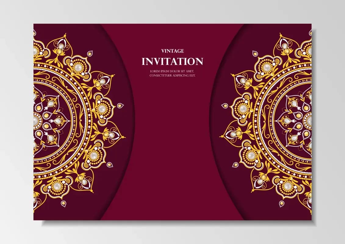 Invitation Card Vintage Design — preview 1