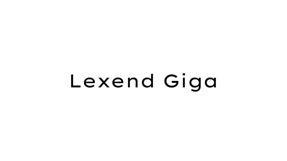 Lexend Giga — preview 1