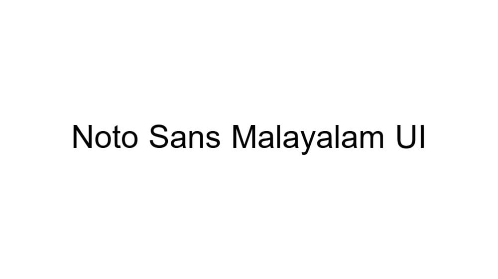 Noto Sans Malayalam UI — preview 1