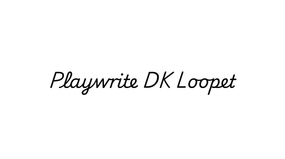 Playwrite DK Loopet — preview 1
