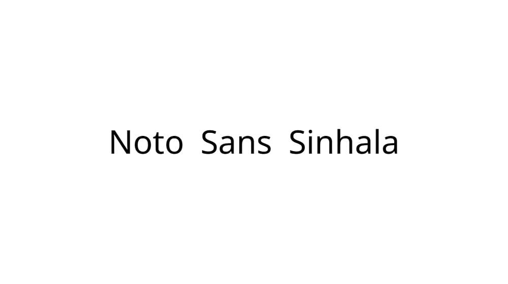 Noto Sans Sinhala — preview 1