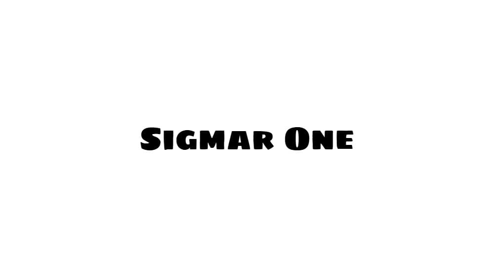 Sigmar One — preview 1