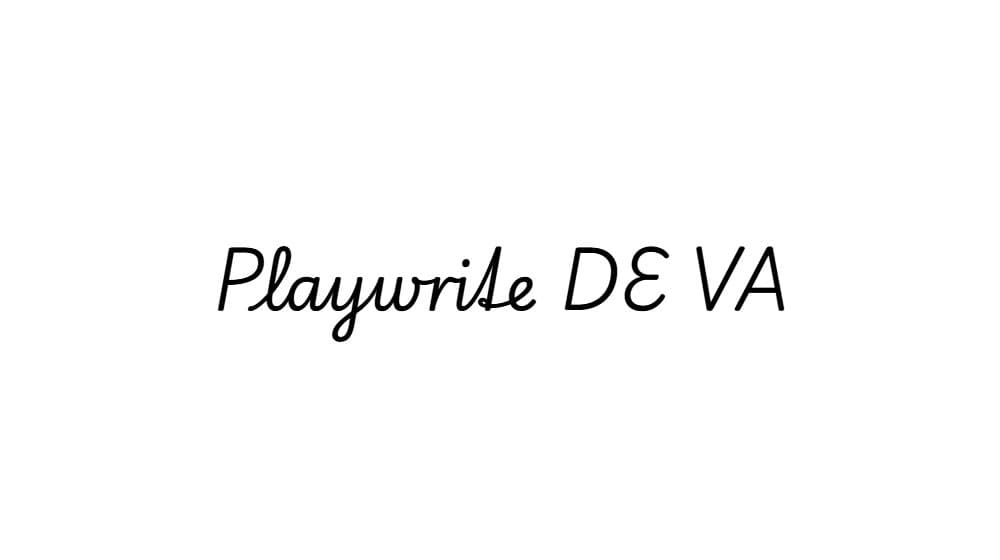 Playwrite DE VA — preview 1