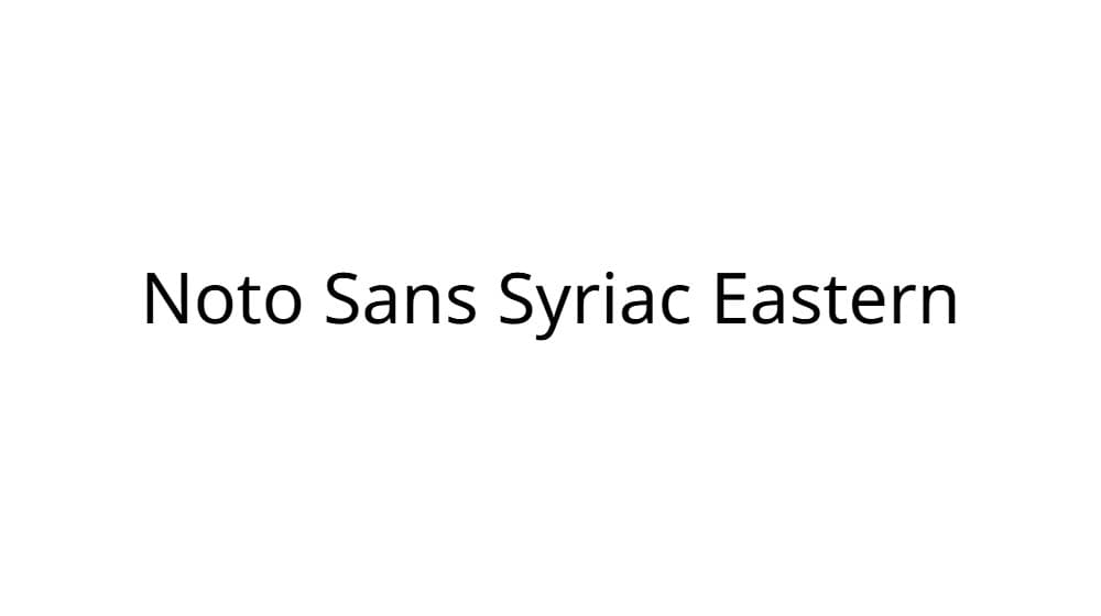 Noto Sans Syriac Eastern — preview 1