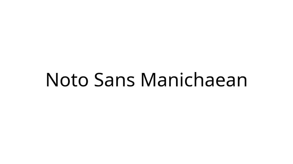 Noto Sans Manichaean — preview 1