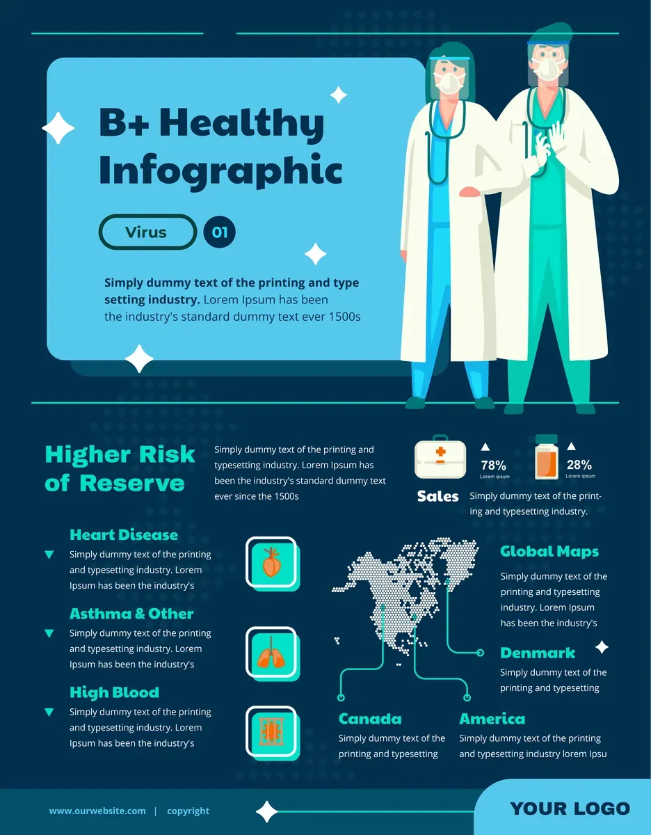 Healthcare Medical Infographic — preview 1