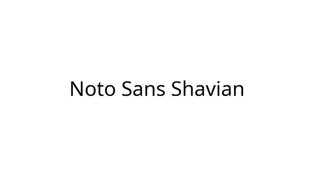 Noto Sans Shavian — preview 1
