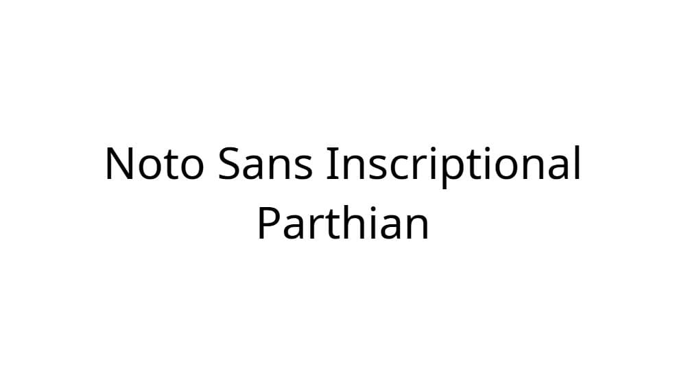 Noto Sans Inscriptional Parthian — preview 1