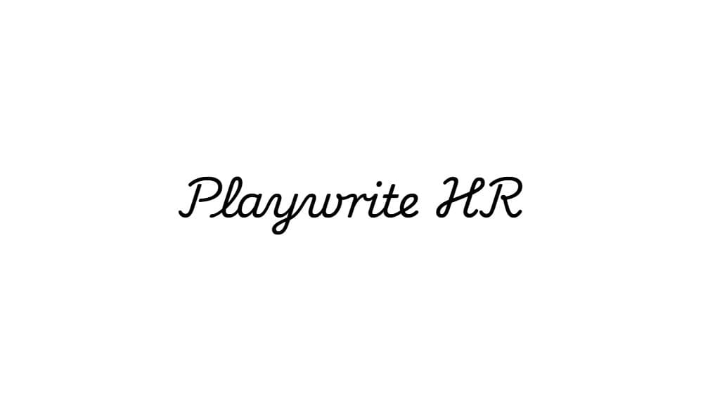 Playwrite HR — preview 1