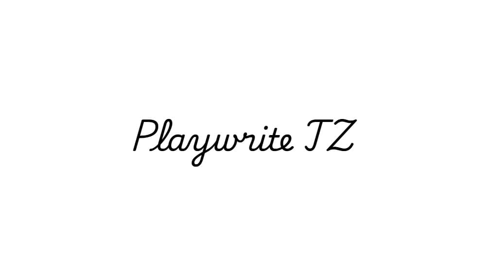 Playwrite TZ — preview 1