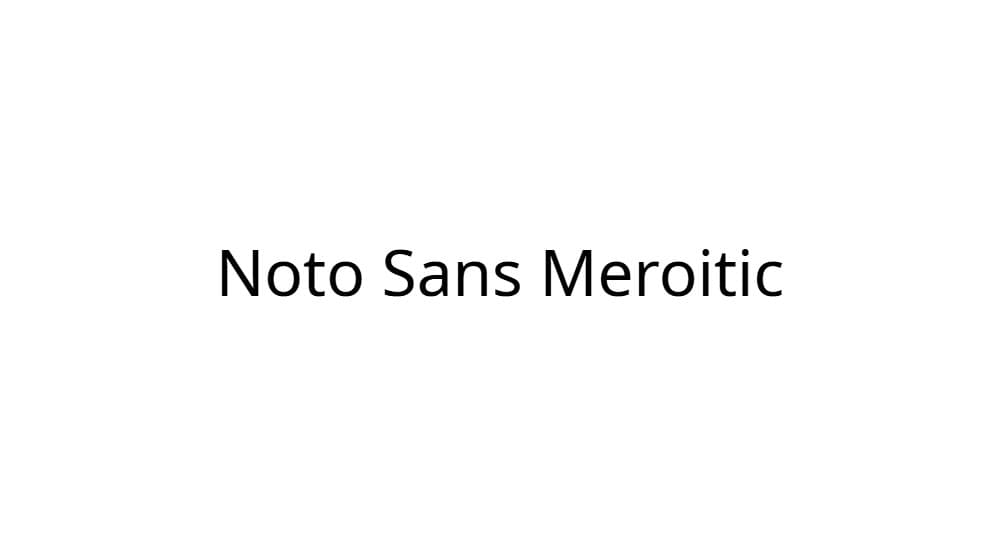 Noto Sans Meroitic — preview 1