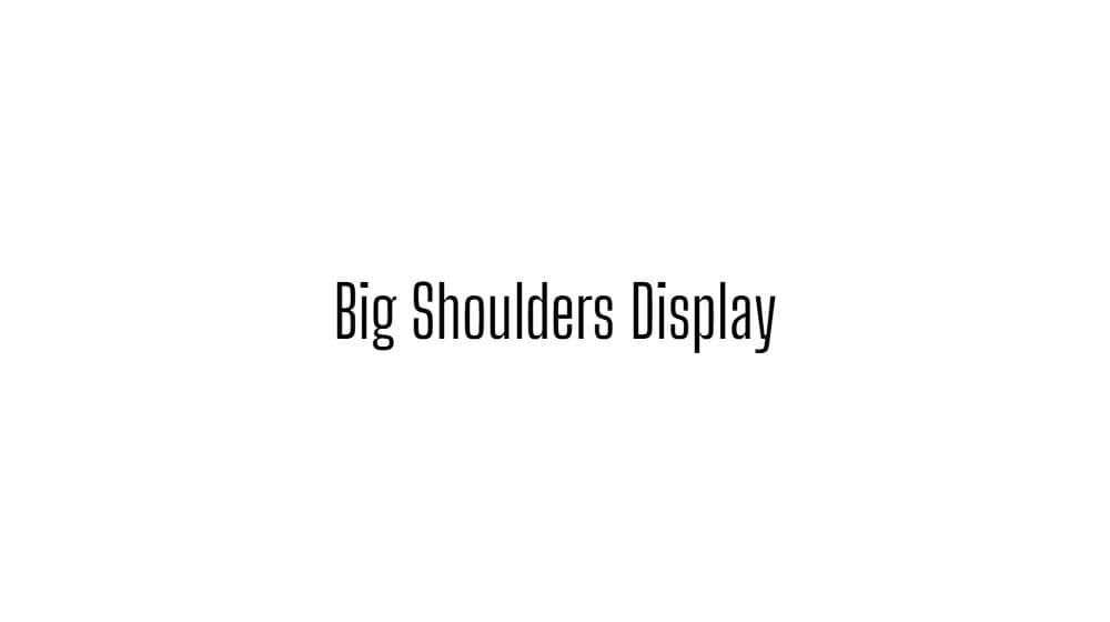 Big Shoulders Display — preview 1