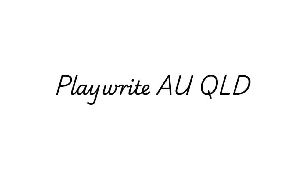 Playwrite AU QLD — preview 1