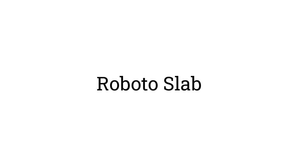 Roboto Slab — preview 1