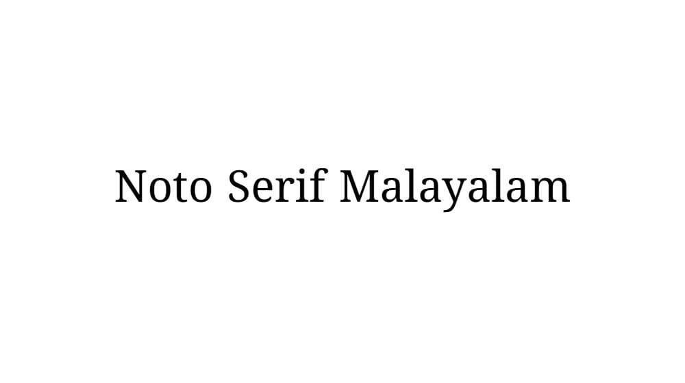 Noto Serif Malayalam — preview 1